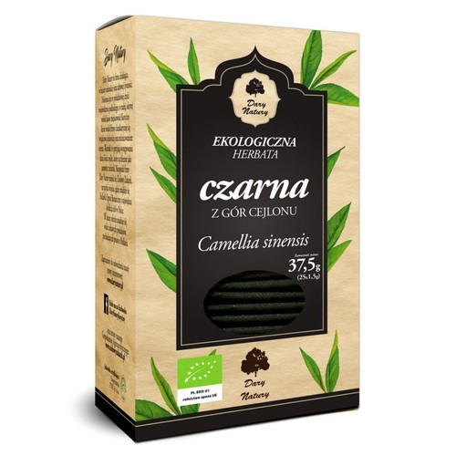 BIO Ekologiczna herbata czarna z gór Cejlonu Dary Natury 25 torebek