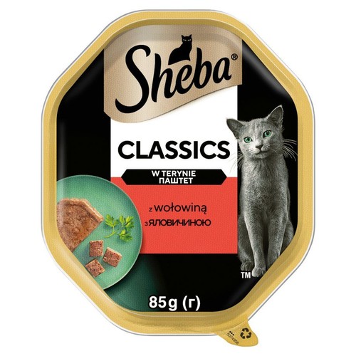 Karma mokra dla kotów pasztet z wołowiny Sheba 85 g