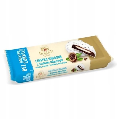 Ciastka kakaowe z kremem mlecznym Bergen Diet 96 g