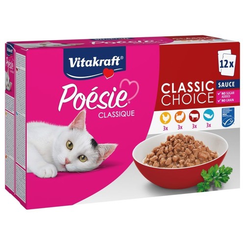 Karma mokra dla kotów mix smaków Vitakraft 12 x 85 g