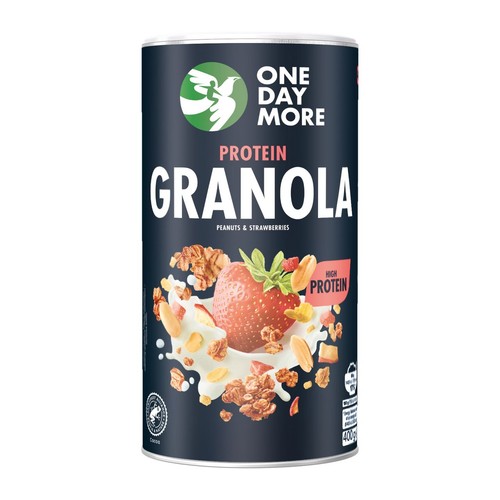 Granola proteinowa z orzechami i truskawkami One Day More 400 g