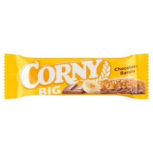 Baton zbożowy z bananami w mlecznej czekoladzie Corny 50 g