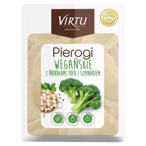 Pierogi wegańskie z brokułami tofu i szpinakiem Virtu 400 g