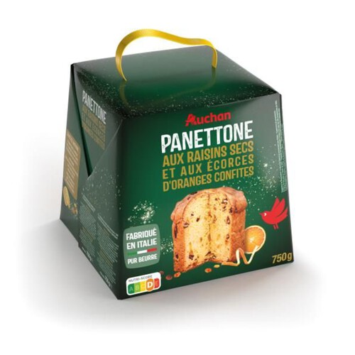 Panettone tradycyjna włoska babka drożdżowa z rodzynkami Auchan 750 g