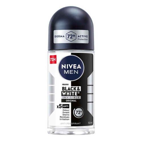 Antyperspirant roll on Black & White NIVEA MEN 50 ml