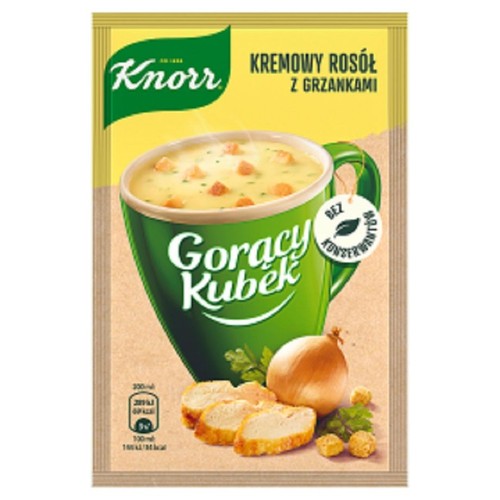 Gorący kubek krem z kury z grzankami  Knorr 16 g