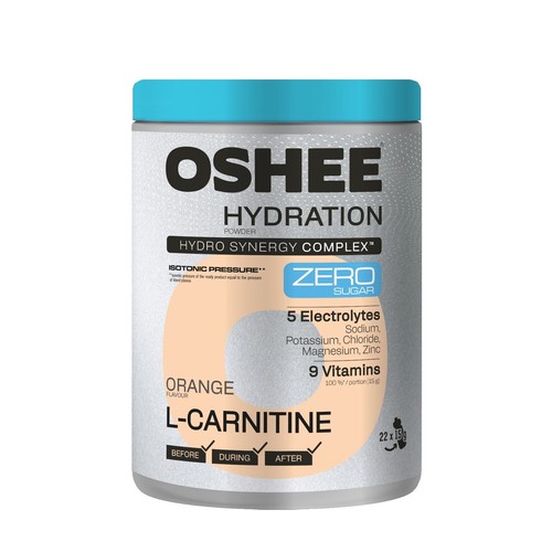 Izotonik Hydration Powder Zero Jar Orange+L-Carnitine OSHEE 330 g