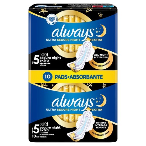 Podpaski Ultra Secure Night Extra 3 Always 10 sztuk