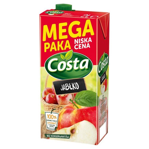 Napój niegazowany jabłkowy  Costa 2 l 