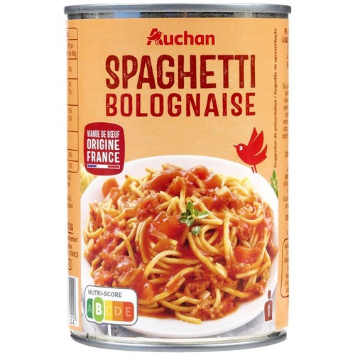 Spaghetti Bolognese Auchan 400 g