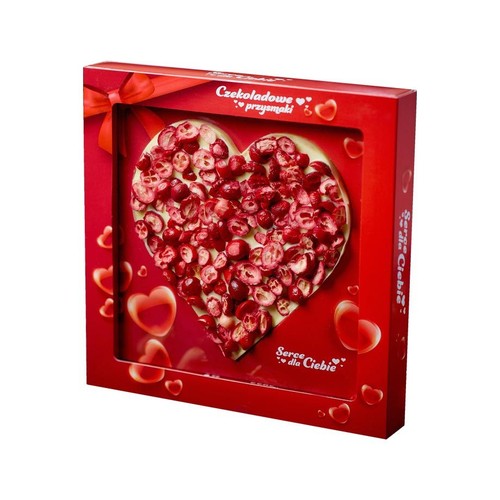 Czekoladowe serce z owocami liofilizowanymi Chocolu 150 g