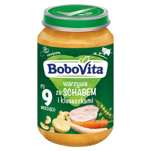 Warzywa ze schabem i kluseczkami po 9. miesiącu BoboVita 190 g