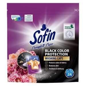 Kapsułki do prania tkanin czarnych SOFIN  24 sztuki