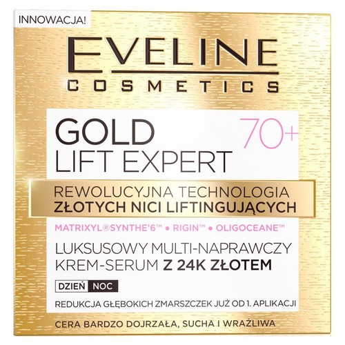 Gold Lift Expert multi-naprawczy krem-serum 70+ EVELINE COSMETICS 50 ml