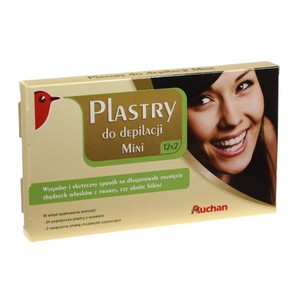 Plastry do depilacji mini Auchan 12 sztuk