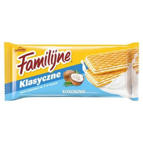 Wafle Familijne klasyczne kokosowe Jutrzenka 180 g