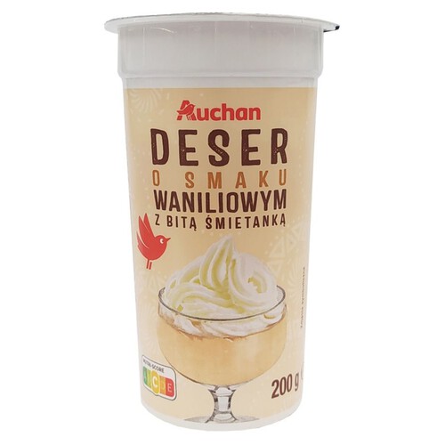 Deser waniliowy z bitą śmietaną Auchan 200 g