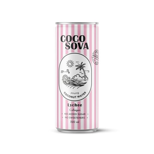 Woda kokosowa z liczi 320 ml Coco Sova 320 ml