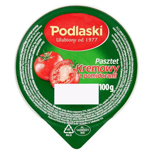 Pasztet kremowy z pomidorami drobiowo-wieprzowy Podlaski 100 g