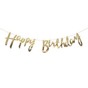 Girlanda Happy Birthday złota Arpex 1 sztuka