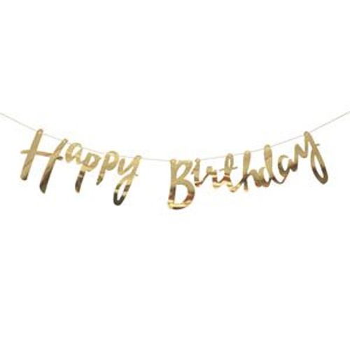 Girlanda Happy Birthday złota Arpex 1 sztuka