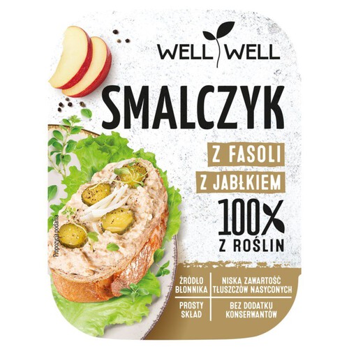 Smalczyk z fasoli z jabłkiem i cebulką  Well Well 125 g