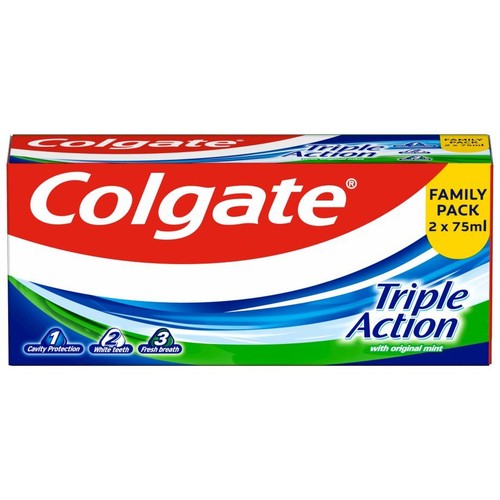 Pasta do zębów Triple Action   Colgate 2 x 75 ml
