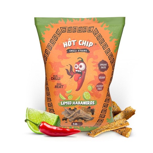 Chipsy Strips Limed Habaneros Hot Chip 80 g