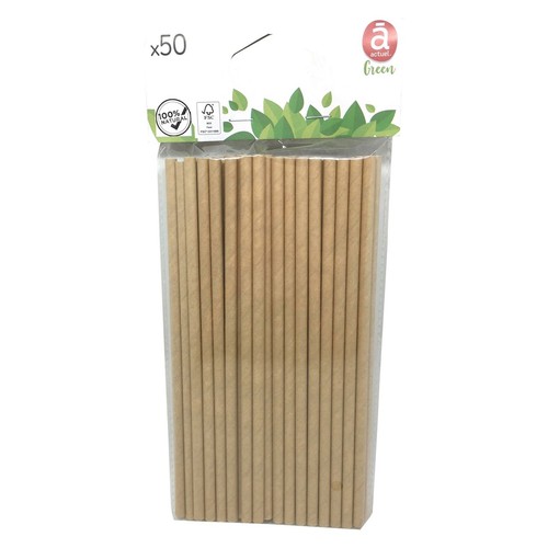 Słomki papierowe Actuel 50 sztuk