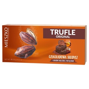 Trufle cukierki w czekoladzie z nadzieniem rumowym  Mieszko 230 g