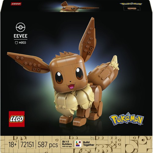 Zestaw konstrukcyjny Pokémon™ Eevee 72151, gadżet z gry LEGO 1 sztuka