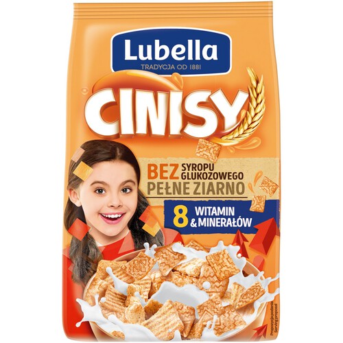 Zbożowe kwadraciki z cynamonem Lubella 500 g