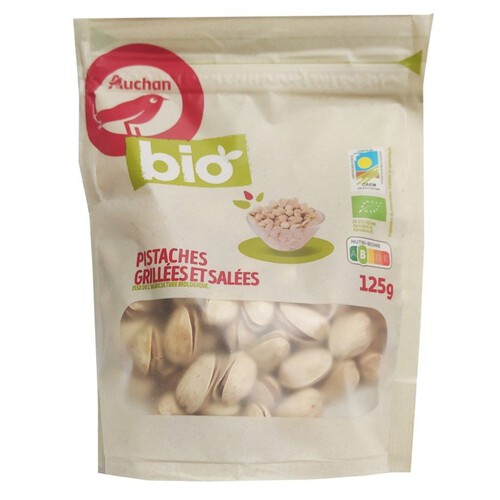 BIO Pistacje prażone solone Auchan 125 g