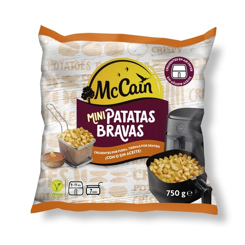 Torebka McCain Mini Patatas Bravas, 750g. Idealne do frytkownicy beztłuszczowej, bez dodawania oleju. Gotowe w 7-11 minut.