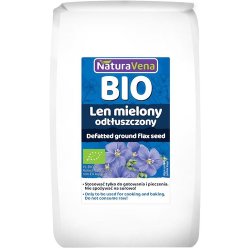 BIO Len mielony odtłuszczony  NaturaVena 200 g