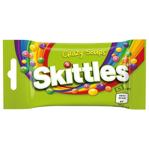 Cukierki do żucia o kwaśnym smaku owocowym Skittles 38 g