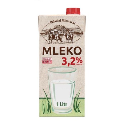 Mleko 3,2% z Polskiej Mleczarni  Mlekovita 1 l