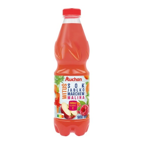 Wituś Sok jabłko - marchew - malina Auchan 750 ml
