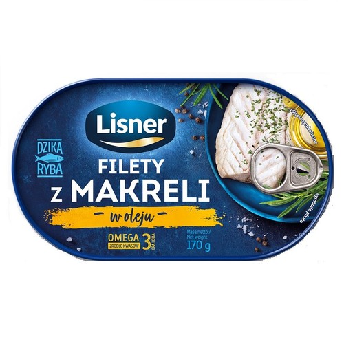 Filety z makreli w oleju Lisner 170 g