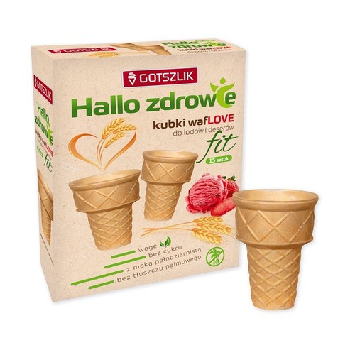Kubki wafLOVE do lodów i deserów Gotszlik 80 g