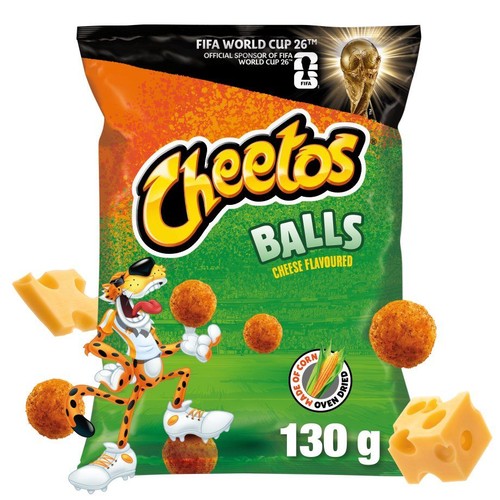 Opakowanie Cheetos Balls, chrupek kukurydzianych o smaku sera, waga 130g.