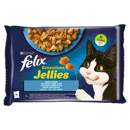 Sensations mokra karma dla kotów w galarecie z rybą Felix 4 x 85 g