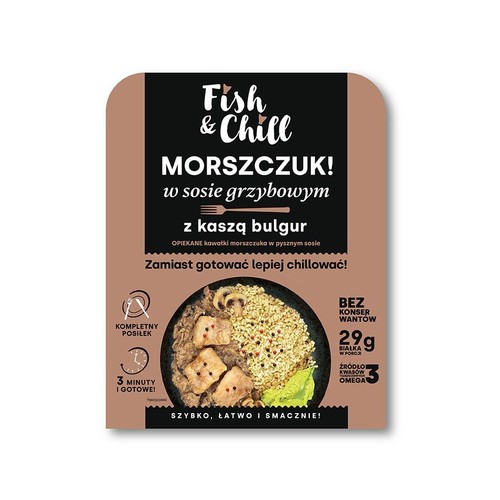 Morszczuk w sosie grzybowym z kaszą bulgur Seko 500 g