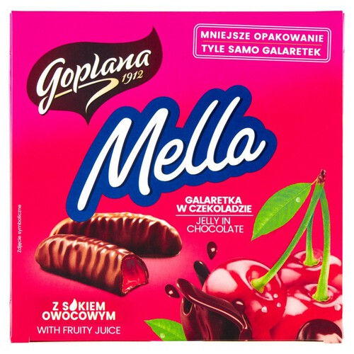 Galaretka o smaku wiśniowym w czekoladzie Goplana 190 g