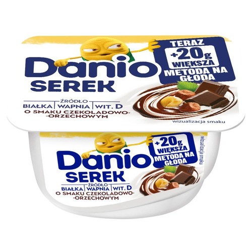 Danio serek o smaku czekoladowo-orzechowym Danone 150 g