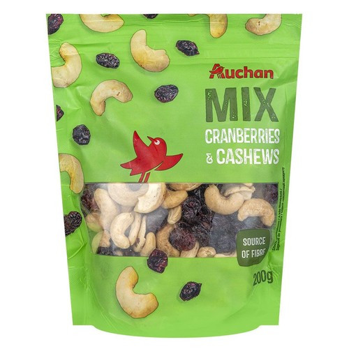 Mieszanka żurawina - nerkowiec Auchan 200 g