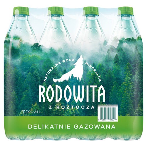 Woda mineralna delikatnie gazowana Rodowita 12 x 600 ml