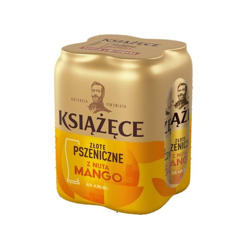 Piwo smakowe Pszenica z nutą Mango alk. 4,8% obj. Książęce 4 x 500 ml