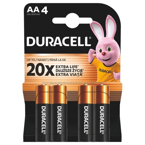 Baterie alkaiczne Basic AA Duracell 4 sztuki