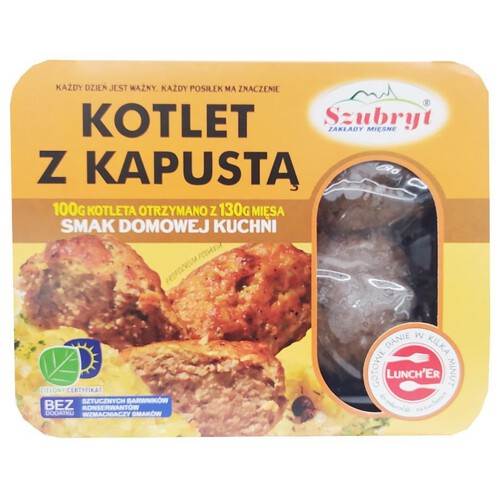 Kotlet wieprzowy mielony z kapustą Szubryt 420 g